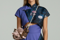 Asymmetric Jacquard Mandarin Top