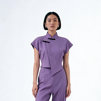 Violet Drift Qipao Top
