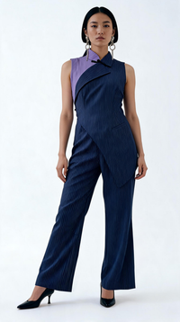 Noir Fusion Qipao Jumpsuit