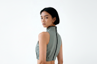 Monochrome Qipao Collar Top